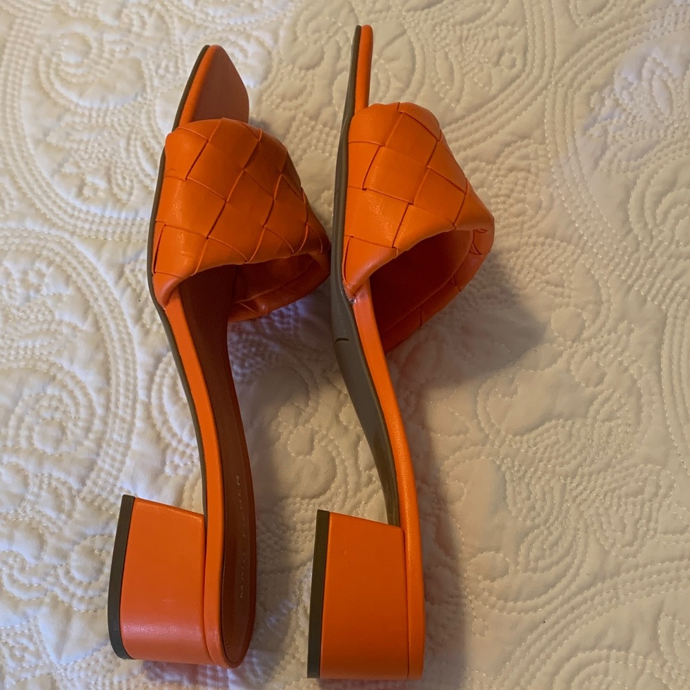 Marc Fisher Orange Braided Slide Sandals - Picture 5 of 5